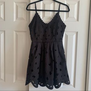 Little black dress with cutout details, new